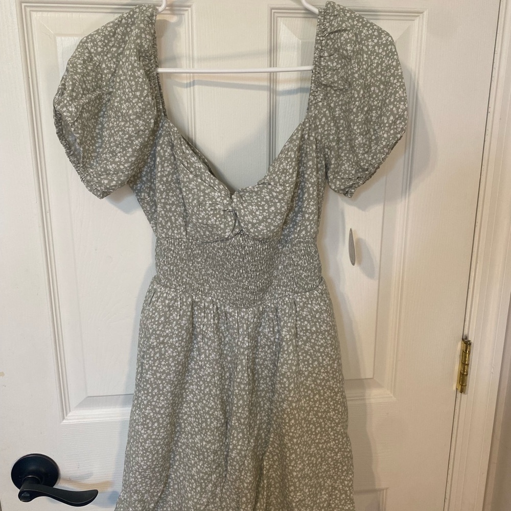 Hollister Gray Floral Mini Dress